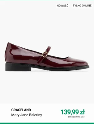 Baleriny Mary Jane Graceland promocja w Deichmann