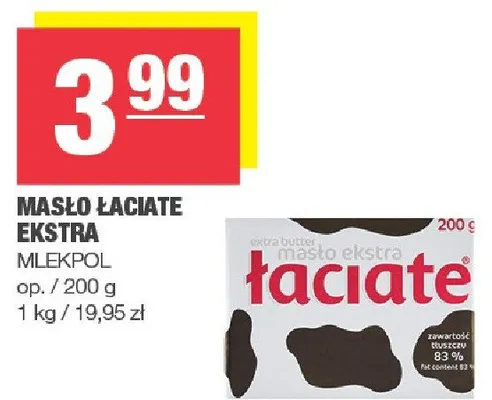 Masło łaciate ekstra promocja w SPAR