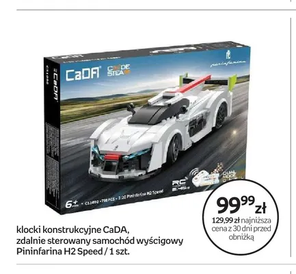 Klocki konstrukcyjne CaDA zdalnie sterowany samochód wyścigowy Pininfarina H2 Speed promocja w Empik