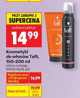 Kosmetyki do włosów Maxx Power, Mousse promocja w Biedronka