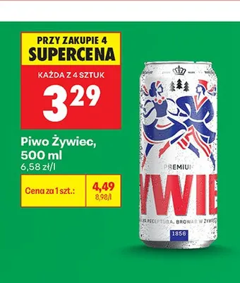 Piwo Żywiec Premium promocja w Biedronka