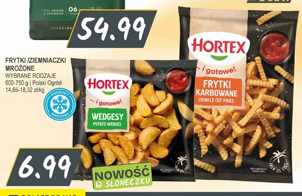 Frytki mrożone karbowane Hortex promocja w Słoneczko