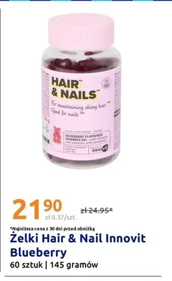 Żelki Hair & Nail Innovit Blueberry promocja w Action