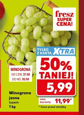 Winogrona jasne promocja w Kaufland