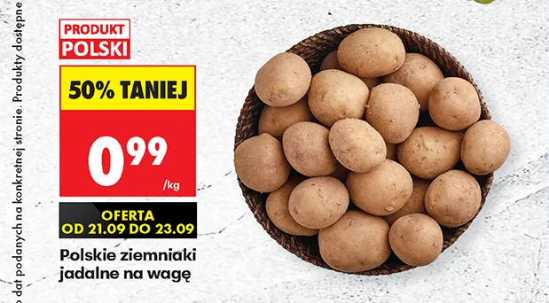 Ziemniaki jadalne polskie promocja w Biedronka