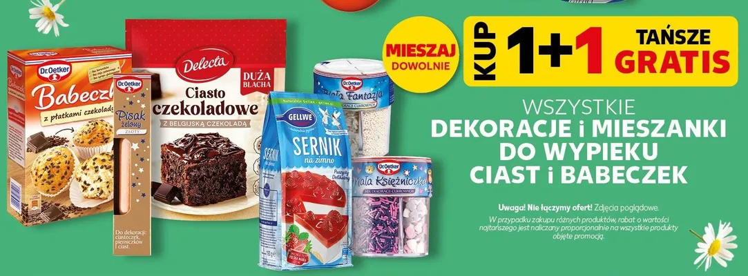 Wszystkie dekoracje i mieszanki do wypieku ciast i babeczek promocja w Kaufland