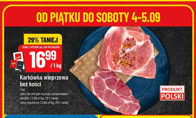 Karkówka wieprzowa bez kości promocja w POLOmarket