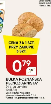 Bułka poznańska pełnoziarnista La Lorraine promocja w Chata Polska
