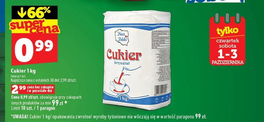 Cukier kryształ Nasz Polski promocja w TOPAZ
