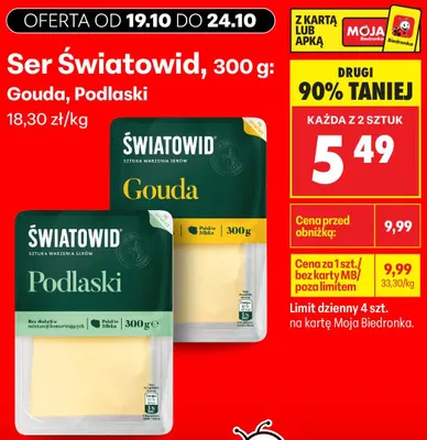 Ser Światowid gouda promocja w Biedronka