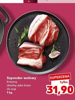 Szponder wołowy krojony promocja w Kaufland