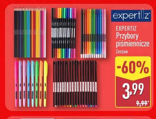 Przybory piśmiennicze Expertiz promocja w Aldi