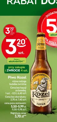Piwo Kozel Ležák promocja w Żabka