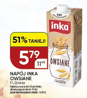 Napój Inka owsiane promocja w Chata Polska