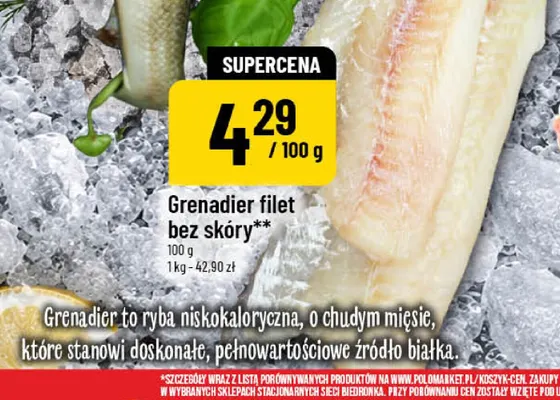 Grenadier filet bez skóry promocja w POLOmarket