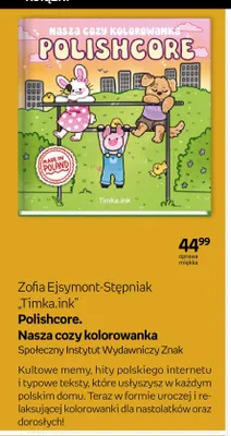 Książka Polishcore. Nasza cozy kolorowanka Zofia Ejsymont-Stępniak promocja w Empik