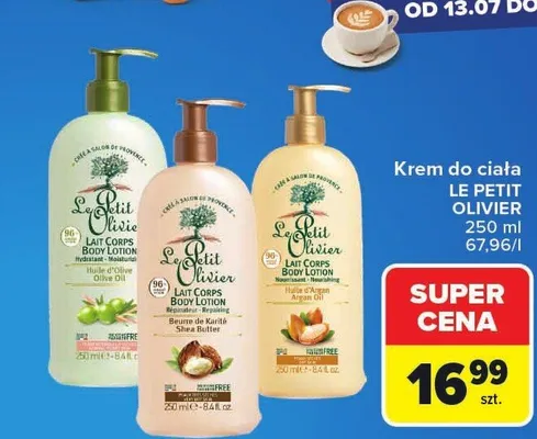 Krem do ciała Le Petit Olivier z masłem shea promocja w Carrefour