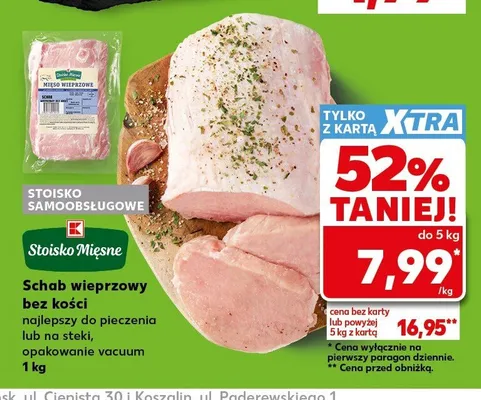 Schab wieprzowy bez kości Stoisko Mięsne promocja w Kaufland