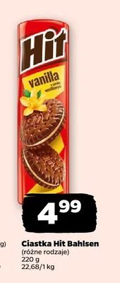Ciastka Hit Bahlsen waniliowe promocja w Netto