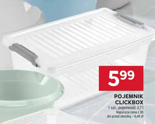 Pojemnik Clickbox 3,7 l promocja w Stokrotka