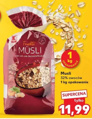 Musli 32% owoców promocja w Kaufland