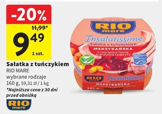 Sałatka z tuńczykiem Rio Mare Insalatissime meksykańska promocja w Intermarche