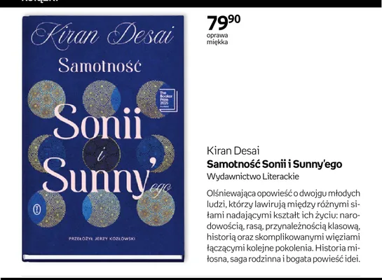 Książka Samotność Sonii i Sunny'ego Kiran Desai promocja w Empik