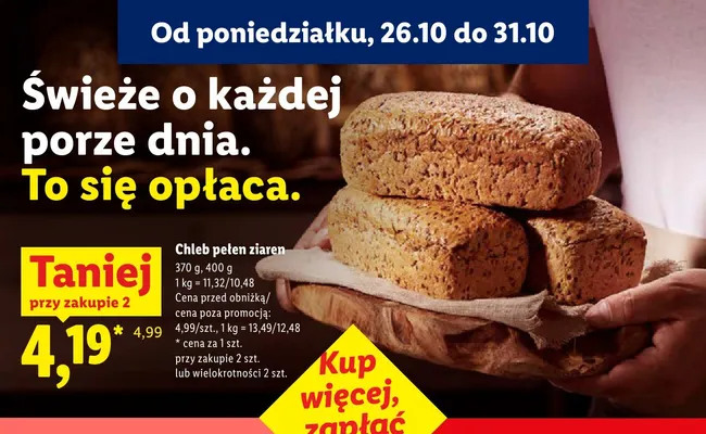 Chleb pełen ziaren promocja w Lidl