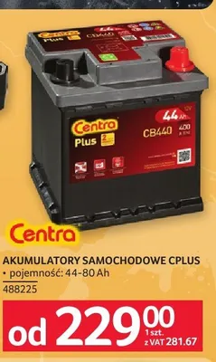 Akumulator samochodowy Centra Plus promocja w Selgros