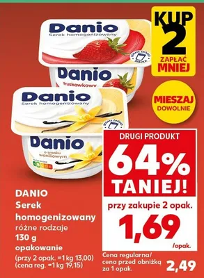 Serek homogenizowany różne rodzaje promocja w Kaufland