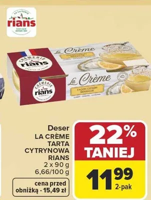 Deser la creme tarta cytrynowa promocja w Carrefour
