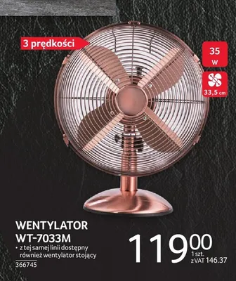 Wentylator WT-7033m 35W 33,5cm promocja w Selgros