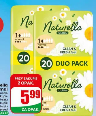 Podpaski Naturella Ultra Normal promocja w Dino