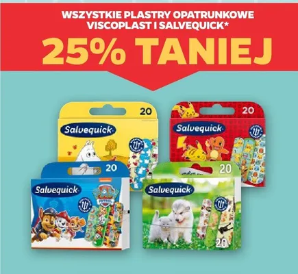Wszystkie plastry opatrunkowe drugi, tańszy produkt 25% taniej promocja w Netto