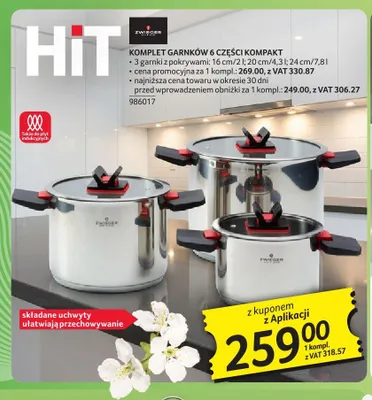 Komplet garnków 6 części Kompakt Zwieger promocja w Selgros