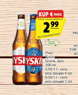 Piwo bezalkoholowe Tyskie promocja w Prim Market