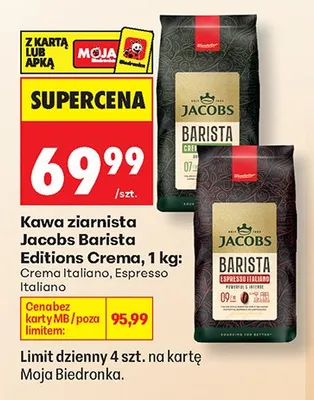 Kawa ziarnista Jacobs Barista Editions Espresso Italiano promocja w Biedronka