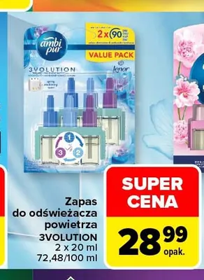 Zapas do odświeżacza powietrza 3Volution 2-pak Ambi Pur promocja w Carrefour