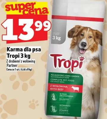 Karma dla psa Tropi promocja w TOPAZ