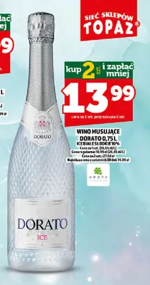 Wino musujące Dorato Ice białe słodkie promocja w TOPAZ