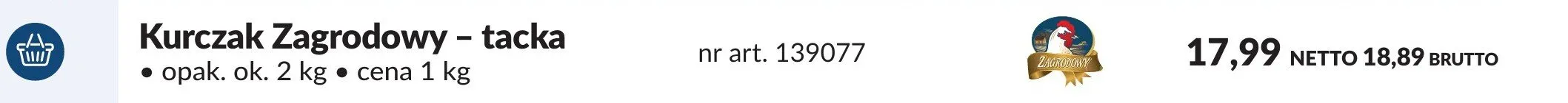 Kurczak Zagrodowy - tacka promocja w Makro
