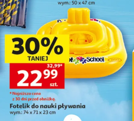 Fotelik do nauki pływania 74x71x23cm promocja w Auchan