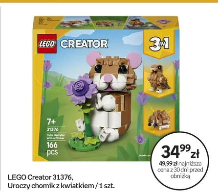 Klocki LEGO Creator 31376 Uroczy chomik z kwiatkiem promocja w Empik