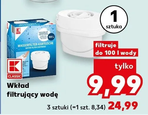 Wkład filtrujący wodę promocja w Kaufland