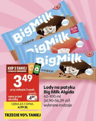 Lody na patyku różne rodzaje promocja w Delikatesy Centrum