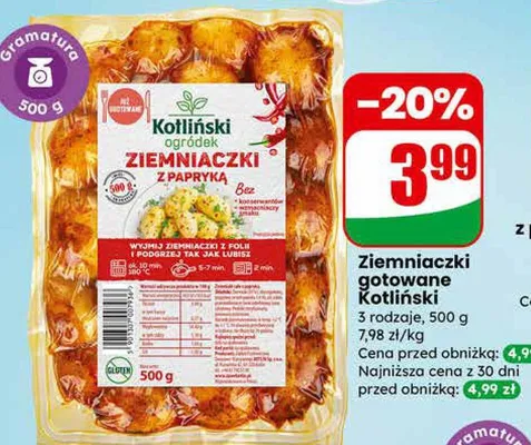 Ziemniaczki gotowane z papryką promocja w Dino