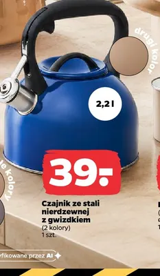 Czajnik ze stali nierdzewnej z gwizdkiem 2,2 l Altom Design promocja w Netto