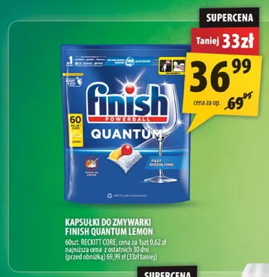 Kapsułki do zmywarki Finish Quantum Lemon promocja w Arhelan