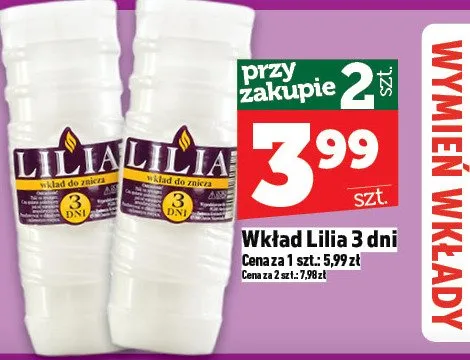 Wkład Lilia 3dni promocja w TOPAZ