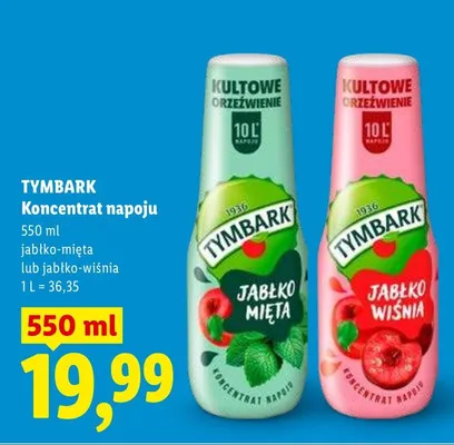 Koncentrat napoju jabłko-mięta lub jabłko-wiśnia promocja w Lidl